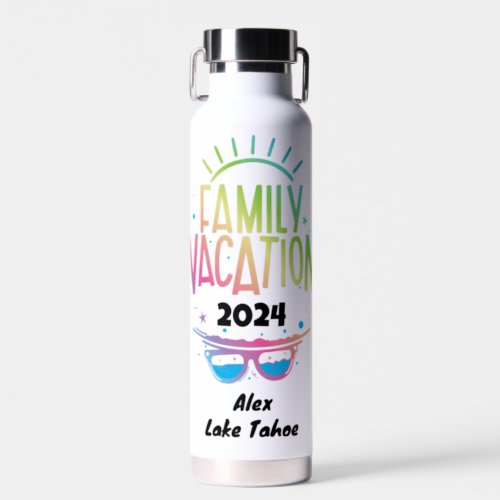 Family Vacation Memories Custom Water Bottle