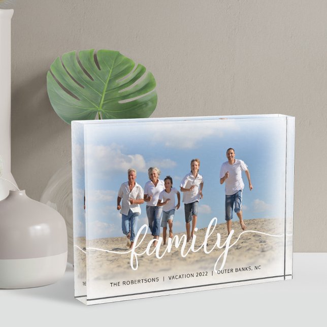 Family Vacation Memories Script Overlay Photo Block (Creator Uploaded)