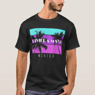 Family Vacation Mexico Riviera Maya Sunset Beach T-Shirt