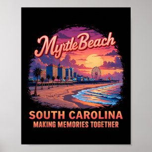 Family Vacation Myrtle Beach 2025 Holiday Summer M Poster