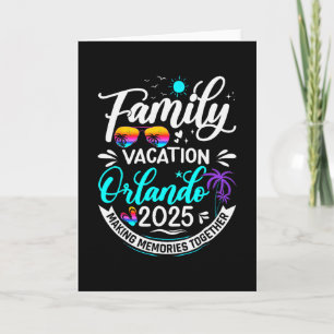 Family Vacation Orlando 2025 Beach Summer Vacation Card