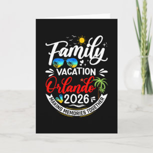 Family Vacation Orlando 2026 Beach Summer Vacation Card