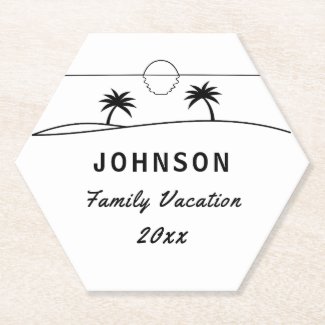 Family Vacation Paper Coaster