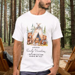 Family Vacation Personalized Cute Camping Bears  T-Shirt<br><div class="desc">Cute camping bears matching family shirts perfect for your upcoming family vacation! Whether you're going on a summer trip or a camping adventure, our matching shirts featuring a cute watercolor bear design will make your trip even more stylish and fun. The design features cute bears, a tent and forest scene,...</div>