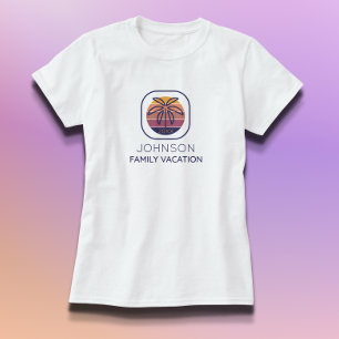 Family Vacation Personalized Palm Tree T-Shirt