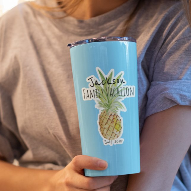 Family Vacation Personalized Pineapple Cruise Sticker (Creator Uploaded)