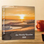 Family Vacation Photo Album with Beach Sunset Binder<br><div class="desc">Binders are useful for many things, and this binder, which sports a beautiful sunset over a beach, is a great way to house all your family vacation photos and memorabilia. Change the text to accommodate your personal information, such a family name, vacation location, etc. Add memorabilia and photos, and you'll...</div>