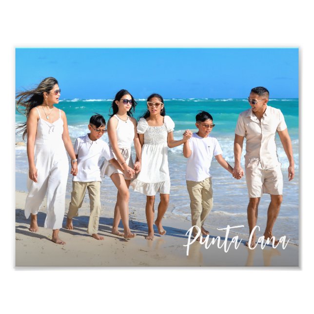 Family vacation photo destination custom print (Front)