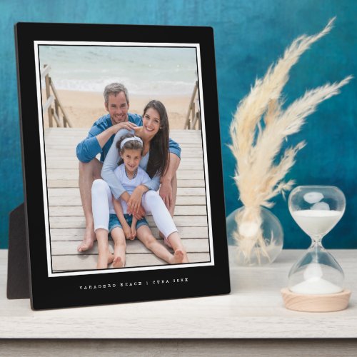 Family Vacation Photo Memory Keepsake Black Frame