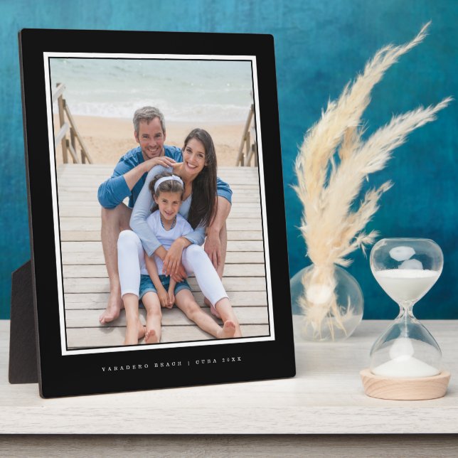 Family Vacation Photo Memory Keepsake Black Frame (Side)