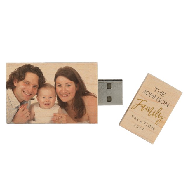 Family Vacation Photos USB Thumb Drive (Opened)