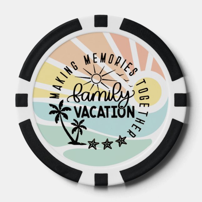 Family Vacation Poker Chips (Front)