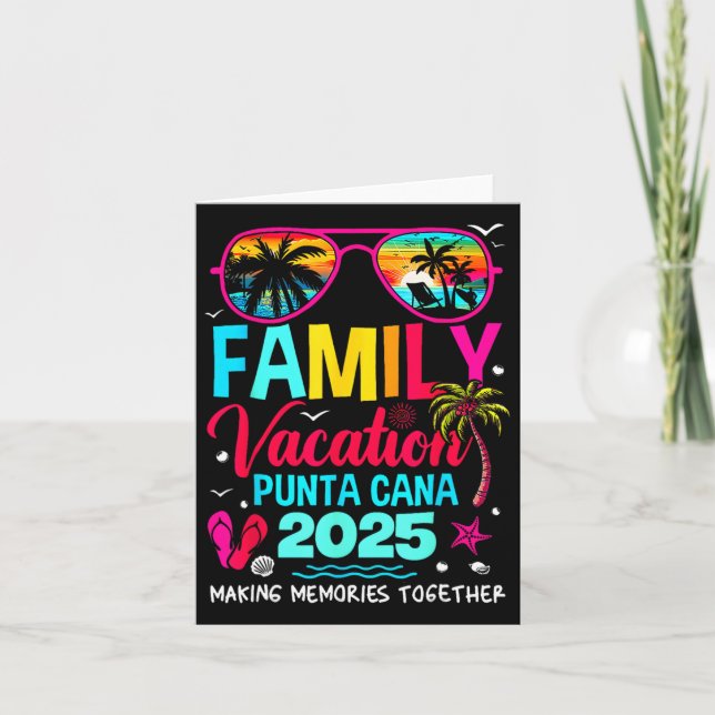 Family Vacation Punta Cana 2025 Making Memories To Card (Front)