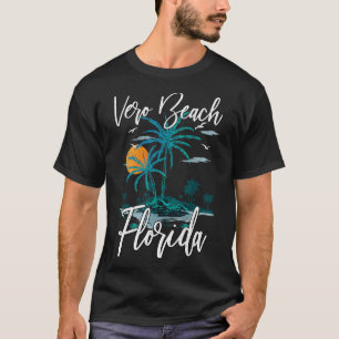 Family Vacation Retro Sunset Florida Vero Beach  T-Shirt