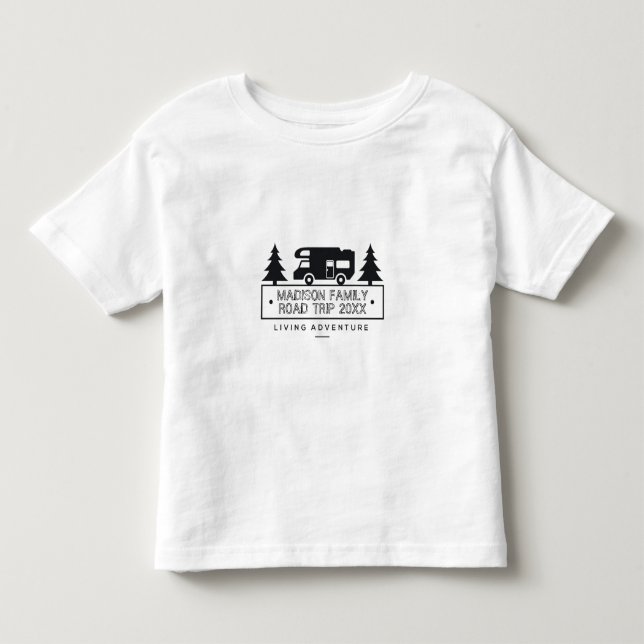 Family Vacation Road Trip RV Camper Motorhome Name Toddler T-shirt (Front)