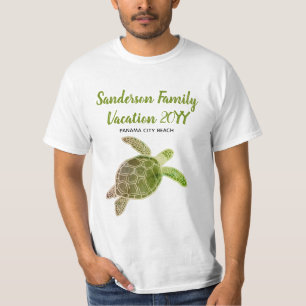 Family Vacation Sea Turtle Green  T-Shirt