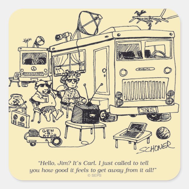 Family Vacation Square Sticker (Front)