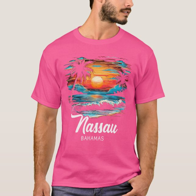 Family Vacation Sunset Bahamas Nassau T-Shirt (Front)