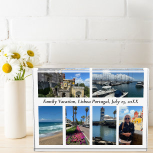 Family Vacation Travel 6 Photo Collage Modern Block