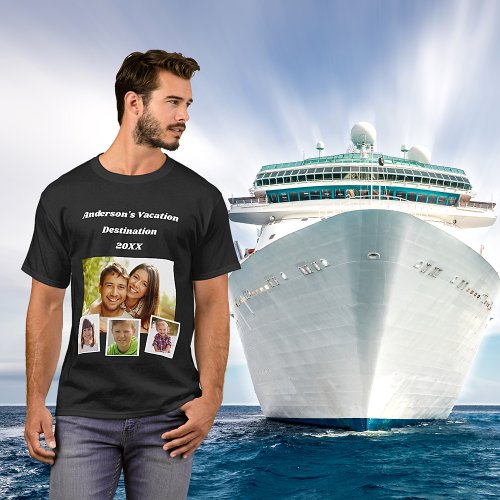 Family vacation travel photo collage T_Shirt
