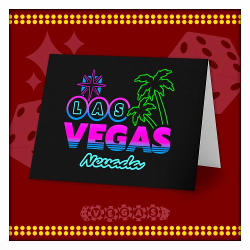 Family Vacation Trip Souvenir Las Vegas Vacation Card