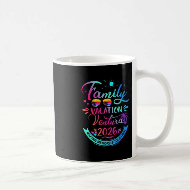 Family Vacation Ventura 2026 Palm Tree Gift  Coffee Mug (Right)