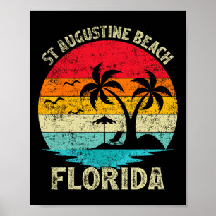 Family Vacation Vintage Retro Florida St Augustine Poster