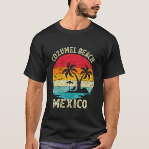 Family Vacation Vintage Retro Mexico Cozumel Beach T-Shirt