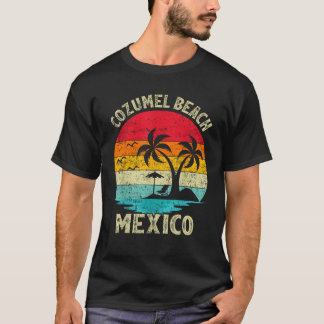 Family Vacation Vintage Retro Mexico Cozumel Beach T-Shirt