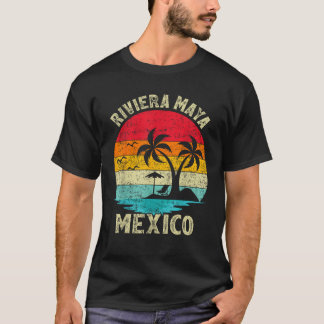 Family Vacation Vintage Retro Mexico Riviera Maya T-Shirt