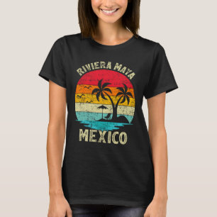 Family Vacation Vintage Retro Mexico Riviera Maya  T-Shirt