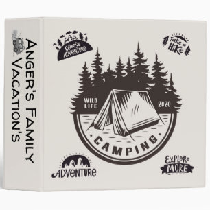 Family Vacations 3 Ring Binder