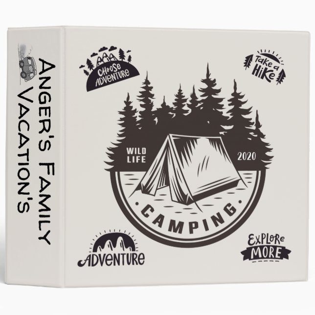 Family Vacations 3 Ring Binder (Front/Spine)