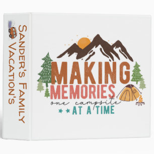 Family Vacations 3 Ring Binder