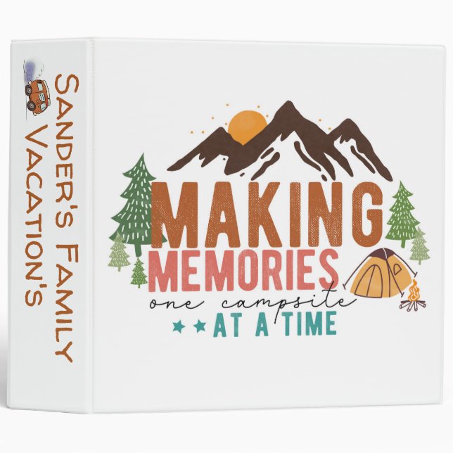 Family Vacations 3 Ring Binder (Front/Spine)