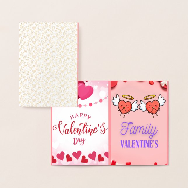 Family Valentines  Foil Card (Display)