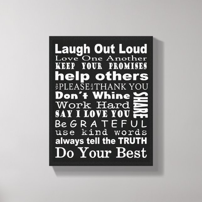 Family Values Wall Art (Front)