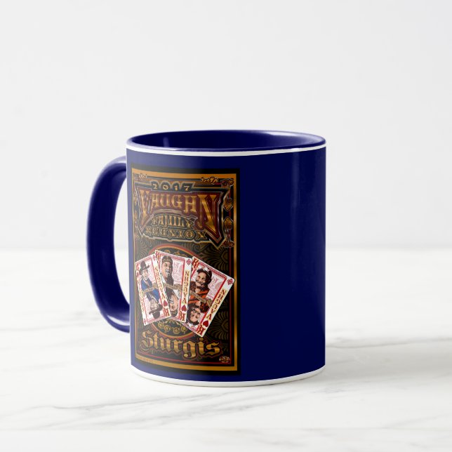 Family Vaughn Reunion Coffee Mug blue (Front Left)