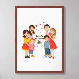 Family Vibes be connected by heart  Framed Art