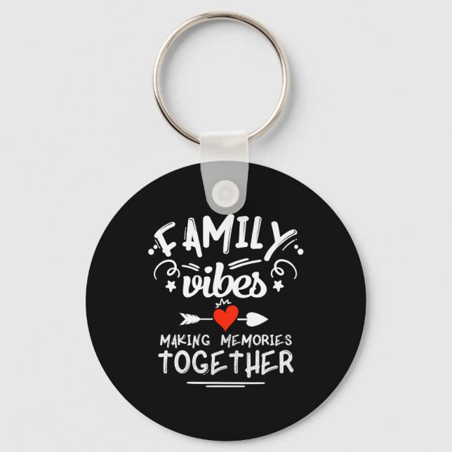 Family Vibes Making Memories 2025 Family Reunion M Keychain (Front)