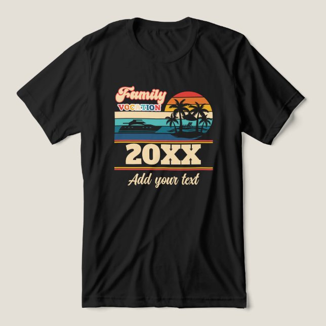 Family Vocation Personalized Sunset  Tri-Blend Shirt (Design Front)