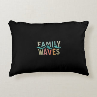 Family waves accent pillow