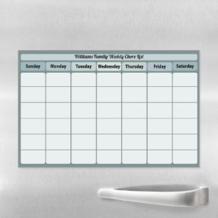 Family Weekly Chore To Do List Organizer Magnetic Dry Erase Sheet