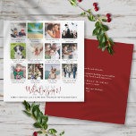 Family What A Year Captions 12 Photo Collage Holiday Card<br><div class="desc">Personalize with your 12 favorite photos,  captions,  and names to create a memorable,  fun holiday card. Designed by Thisisnotme©</div>