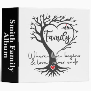 Family Where life begins & love never ends 3 Ring Binder