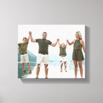Family White Overlay Gift Photo Canvas by blush_printables at Zazzle