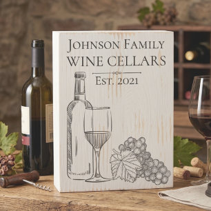 Family Wine Cellars Wooden Box Sign