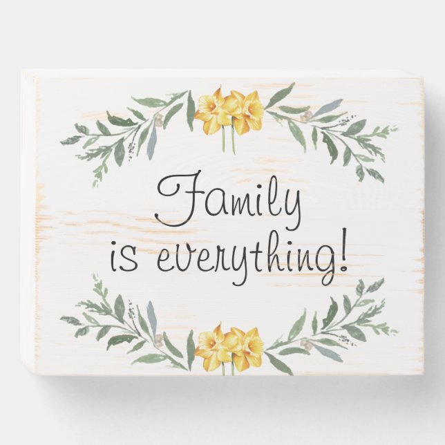 Family Wood Box Sign (Front Horizontal)