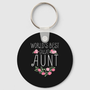 Family World's Great Aun Funny Auntie Ever Gift Keychain