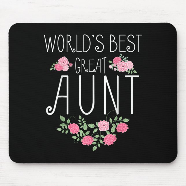 Family World's Great Aun Funny Auntie Ever Gift  Mouse Pad (Front)